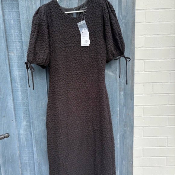 ANTHROPOLOGIE- NWT BLACK ENGLISH FACTORY DRESS- SIZE MEDIUM - Picture 8 of 10